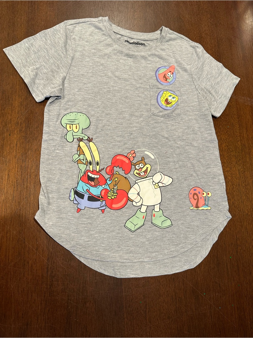 Nickelodeon SpongeBob Graphic Kids T-Shirt - Light Gray